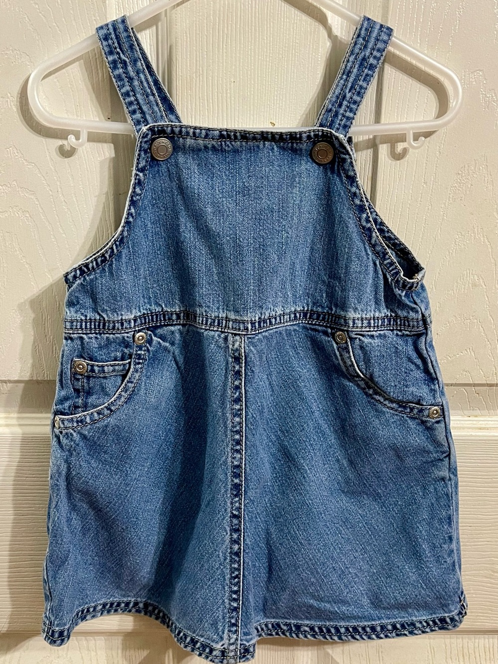 Vintage Old Navy Baby Denim Overall Dress 18–24M 90s